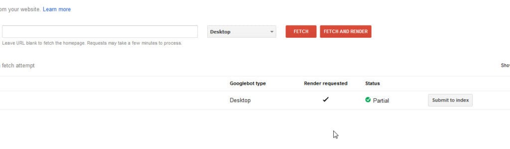 webmaster tools fetch