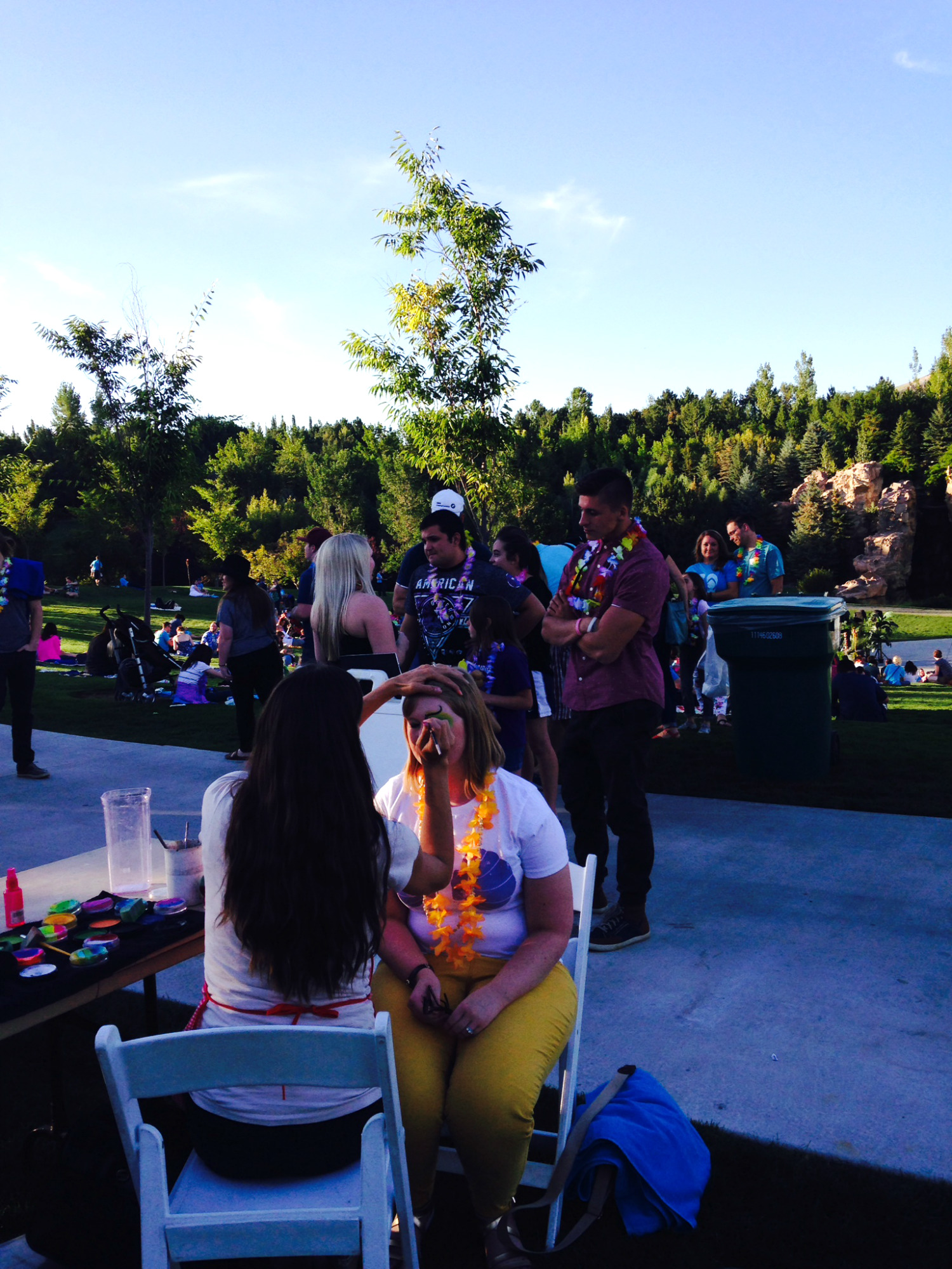 face painting line