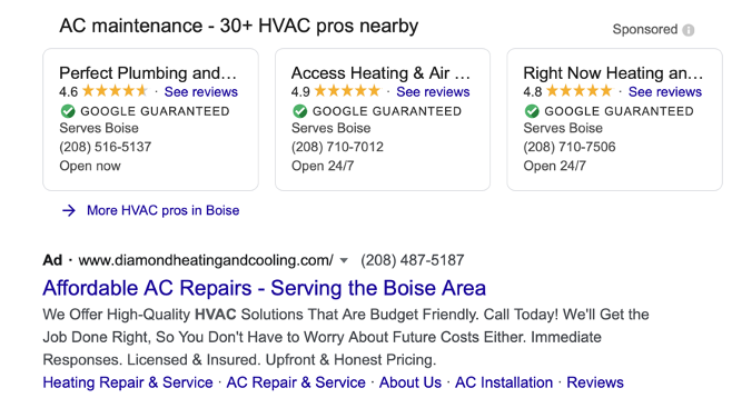 Local service ads