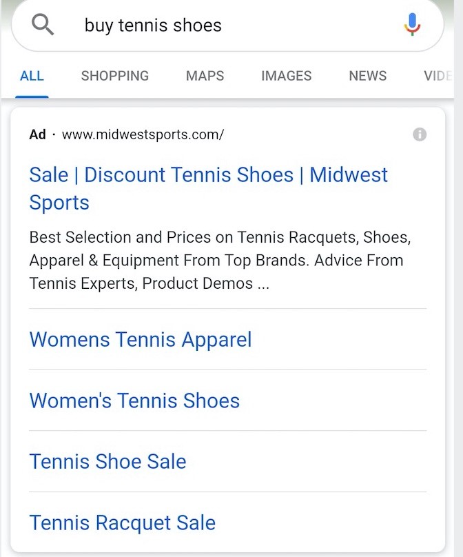 paid targeted ad example