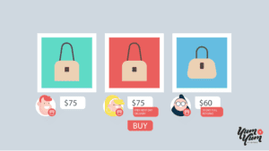 Online shoppers pick a product. 