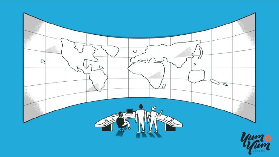 World map graphic