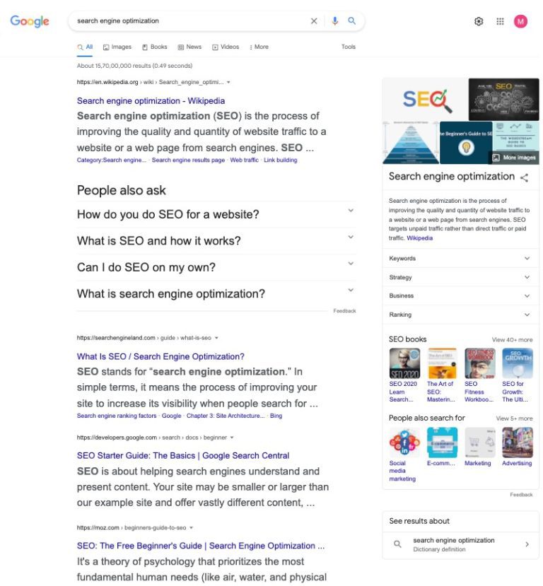 what is organic search