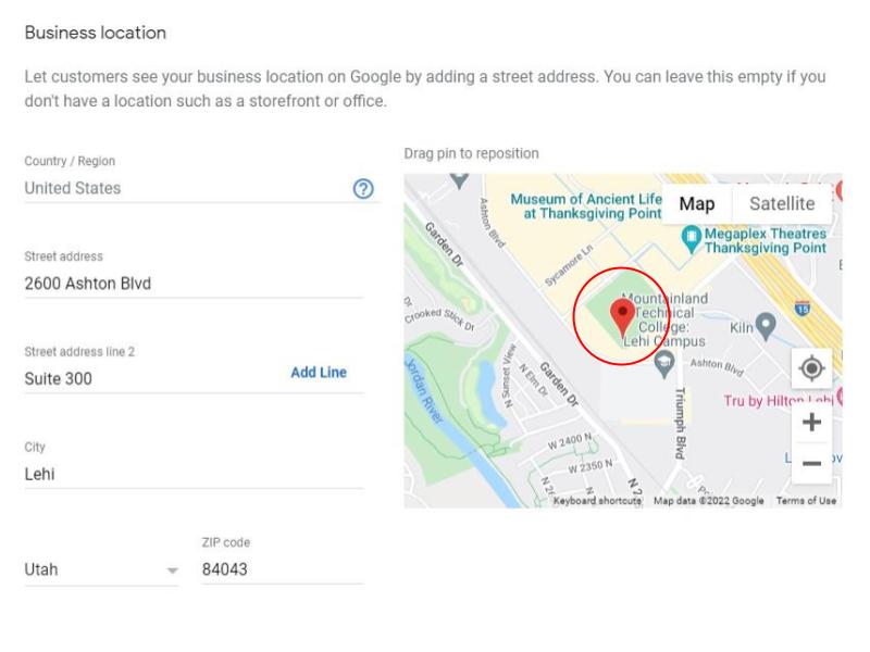 drag and drop address pin in google maps