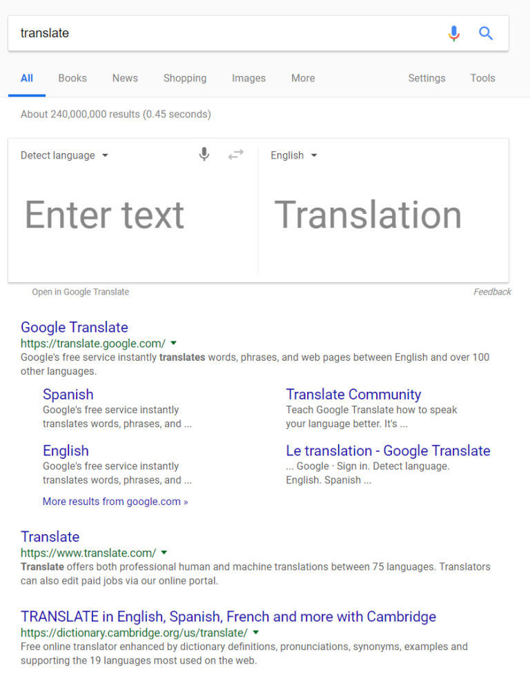 google translate