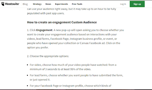 break up content with headlines