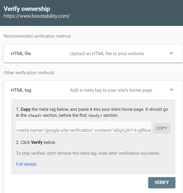 Google Search Console setup