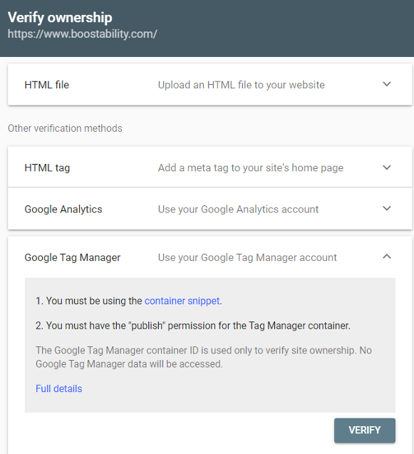 Google Search Console setup