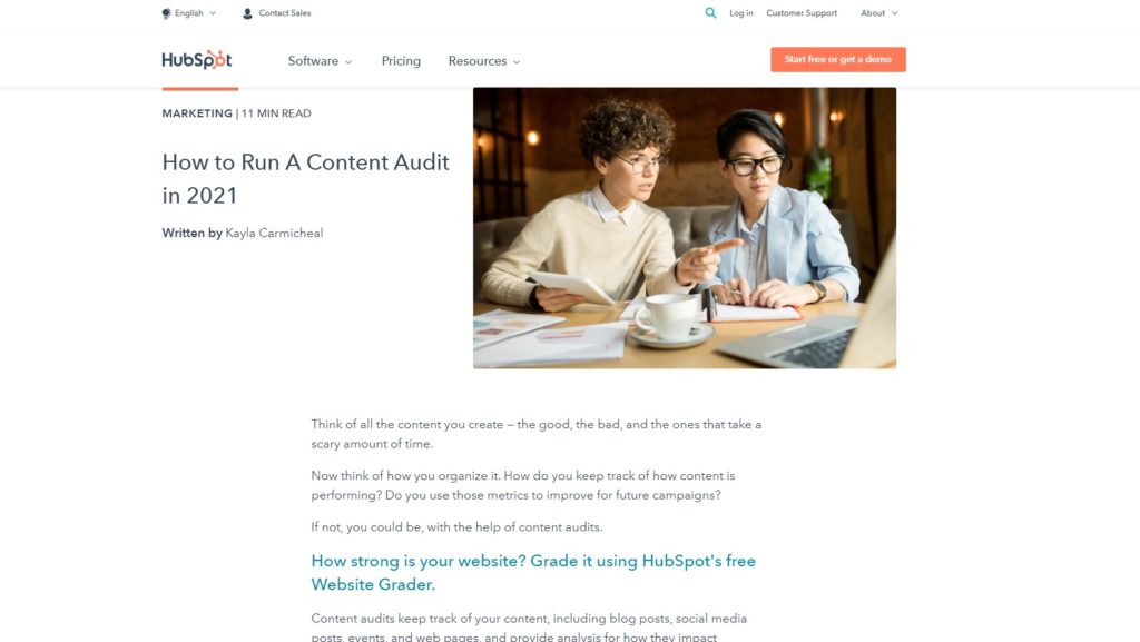 HubSpot Content Audit